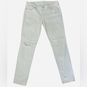 7 For All Mankind Women’s White Leg Jeans Size Medium 28/29